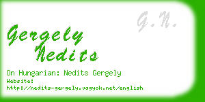 gergely nedits business card